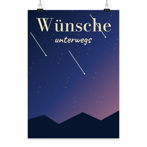 Sternschnuppen poster - poster, a4