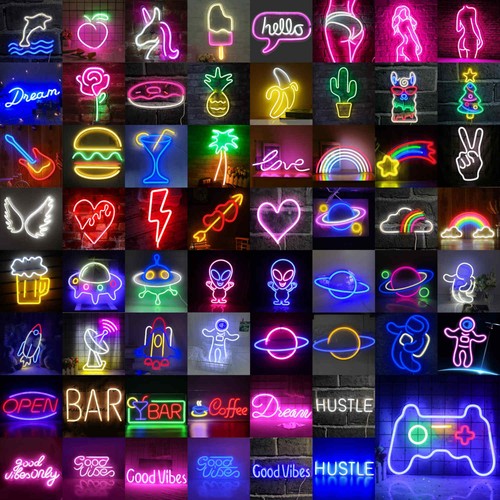 Neon led schild usb - schild, wand