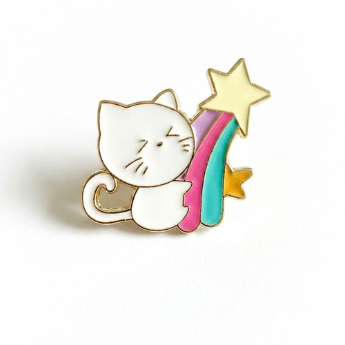 Emaille pin katze - emaille,
