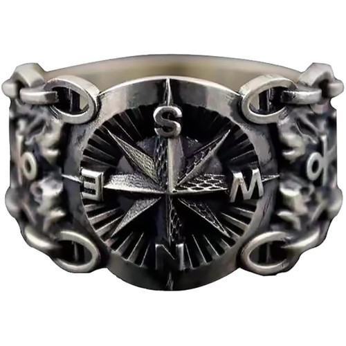 Silberring wikinger kompass - wikinger,